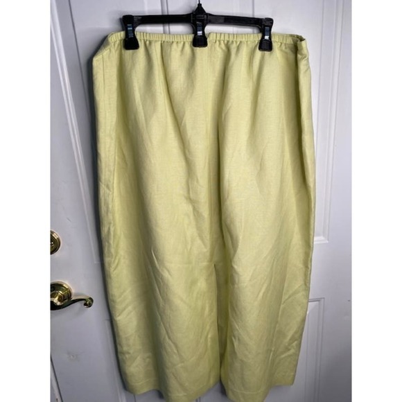 Coldwater Creek Mint Green 2-piece Blazer Skirt Embroidery Sz W18 Linen Blend - Picture 4 of 10